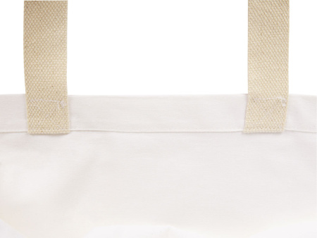 Сумка Donny из хлопка с донной складкой и парусиновыми ручками, белый