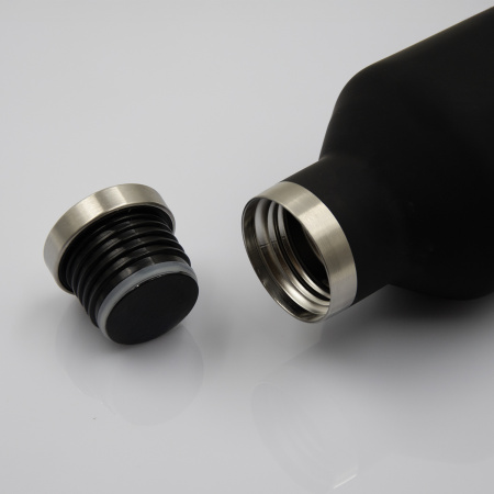 Термобутылка E-shape софт-тач (черный)