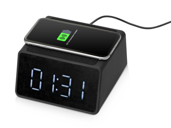 Беспроводная колонка с часами и функцией беспроводной зарядки Sentry Беспроводная колонка с часами и функцией беспроводной зарядки Sentry