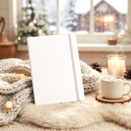 Ежедневник A5 недатированный Dante в мягком переплёте софт-тач, белый