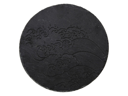 Круглая доска Moon для закусок, сланцевая 25 см