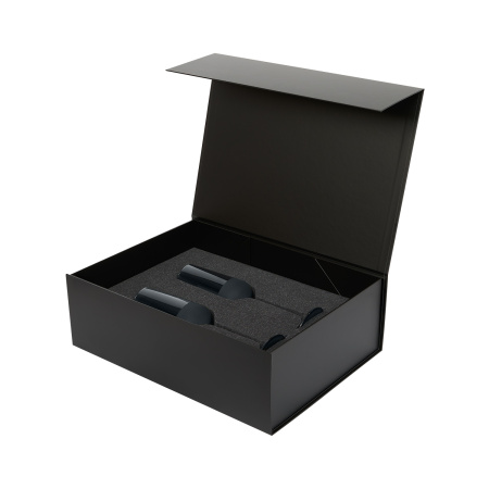 Подарочный набор 2 бокала для шампанского Sapphire в черной коробке