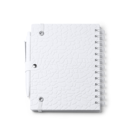 Блокнот А5 DURAN в твёрдом переплёте с ручкой, белый