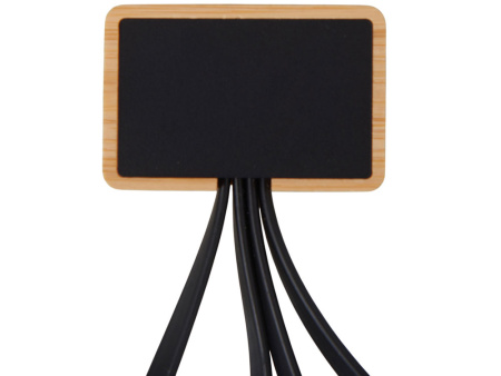 Кабель 3-в-1 с подсветкой лого Reedia S6, бамбук, черный Кабель 3-в-1 с подсветкой лого Reedia S6, бамбук, черный