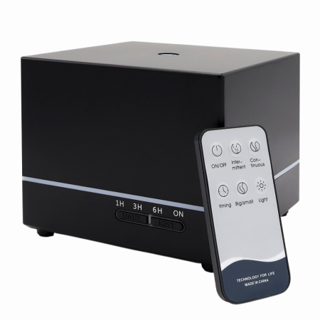 Светодиодный USB увлажнитель Wisdom с подсветкой гравировки, черный