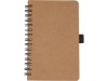 Блокнот Cobble на пружине, формат A6, изготовленный из переработанного картона, с листами из каменной бумаги, натуральный