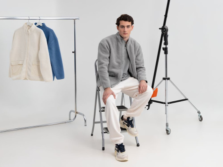 Куртка унисекс Oblako, светло-серая, размер ХL/ХХL