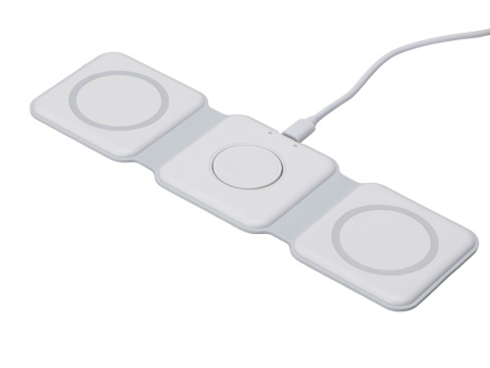 Беспроводное зарядное устройство 3-в-1 Road, 15 Вт, белый Беспроводное зарядное устройство 3-в-1 Road, 15 Вт, белый