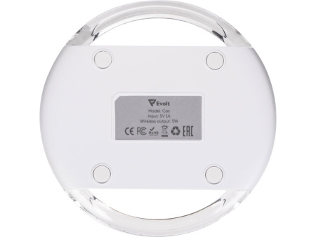 Беспроводное зарядное устройство Cos, 5 Вт, белый Беспроводное зарядное устройство Cos, 5 Вт, белый