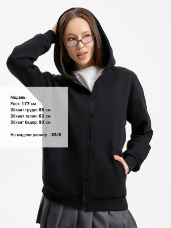 Толстовка унисекс оверсайз Sartoro, черная, размер 3XL/4XL
