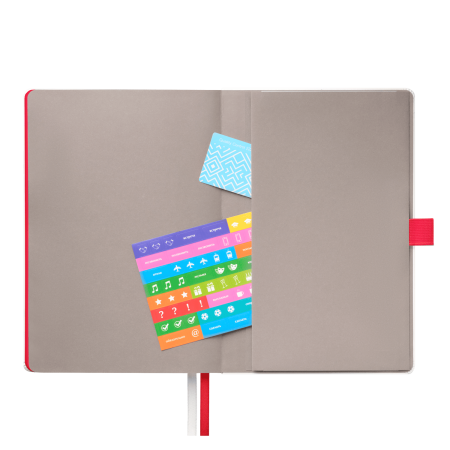 Ежедневник Arctic недатированный, белый/красный