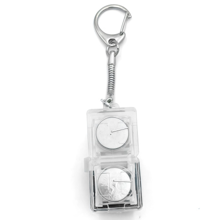 Брелок KeyDuo с LED подсветкой, чёрно-белый