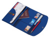 Органайзер для документов на кнопке с отделением для купюр и ручки, упаковка в индивидуальный пакет, синий/темно-синий