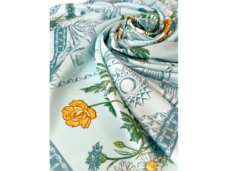 Платок Мелодия хрусталя, голубой