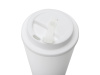 Пластиковый стакан Take away с двойными стенками и крышкой с силиконовым клапаном, 350 мл, белый