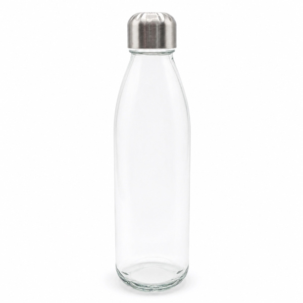 Бутылка стеклянная с манжетой и держателем Glassy, красная