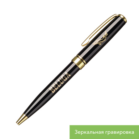 Шариковая ручка Тесоро (Tesoro), черная/позолота