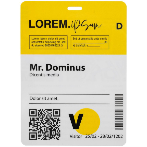 Бейдж с печатью на заказ