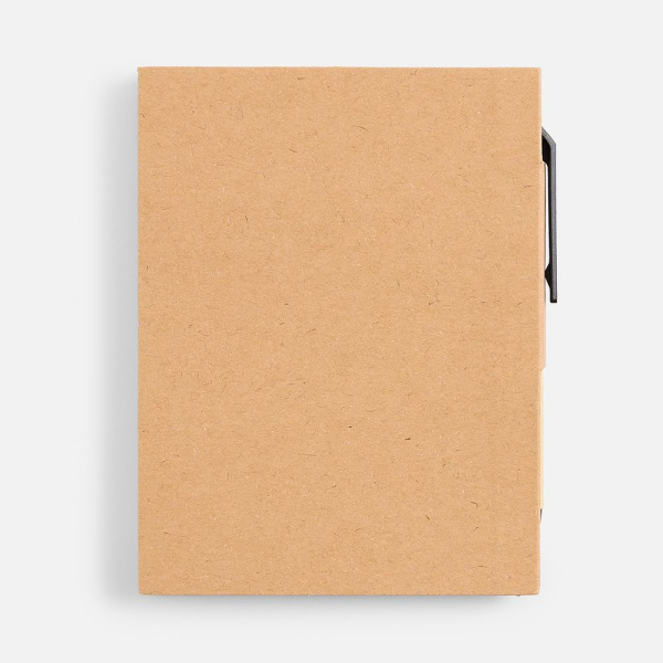 Мини-блокнот Eco Light с ручкой с черными элементами, ver.2