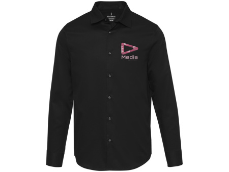 Citrine мужская рубашка из твила - сплошной черный