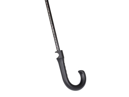 Зонт трость мужской TORBER, полуавтомат, черный, каркас файбергласс, эпонж, пластиковая ручка, диаметр 120 см