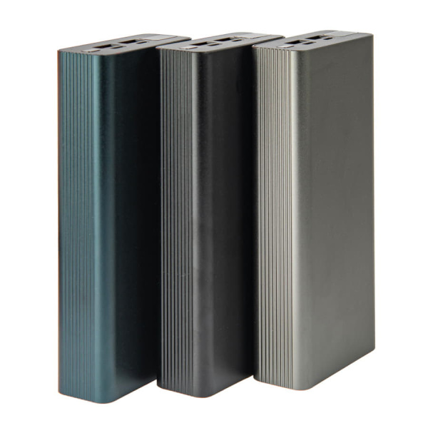 Универсальный аккумулятор Iron line 20 (20000 мАч), металл, синий, 14,7х6.6х2,7 см