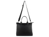 Сумка-шоппер BUGATTI ЭЛЬЗА | ELSA, чёрная, воловья кожа/полиэстер, 46х11х31,5 см