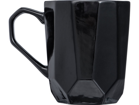 Кружка с гранями Amery, 310мл, черный глянцевый