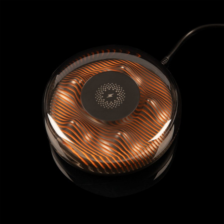 Станция беспроводной зарядки с подсветкой apexPoint ver.2, черная Станция беспроводной зарядки с подсветкой apexPoint ver.2, черная