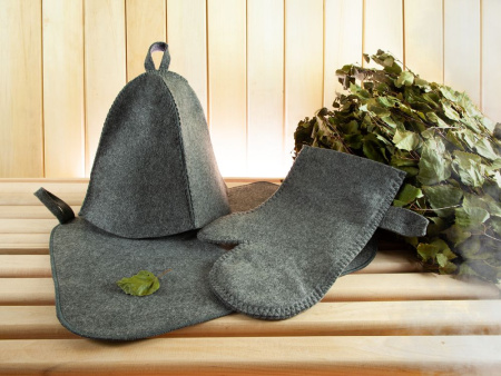 Банная рукавица Heat Off, серая