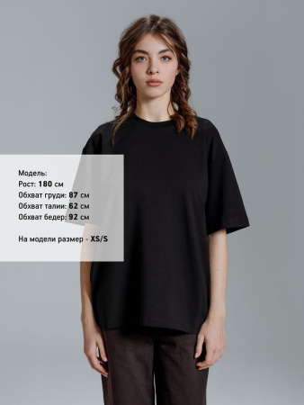 Футболка оверсайз Kangas, черная, XL/XXL