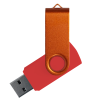 Флеш накопитель USB 2.0 Twister Сolor Mix 16GB, пластик Софт Тач/металл, красный/оранжевый