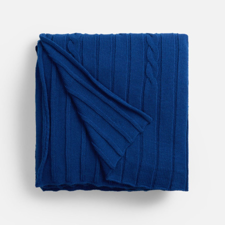 Плед Tressa, темно-синий (кобальт)