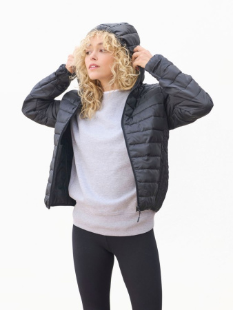 Куртка с капюшоном женская Stream Women, черная, размер XXL