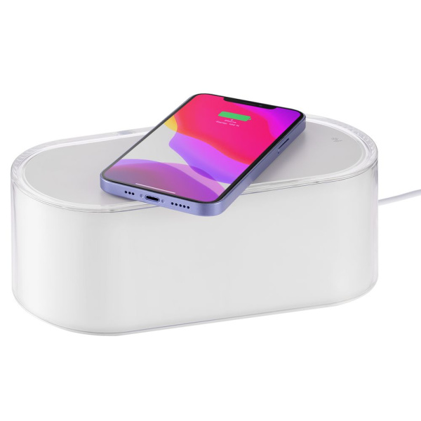 Станция беспроводной зарядки с подсветкой Laconic, белая Станция беспроводной зарядки с подсветкой Laconic, белая