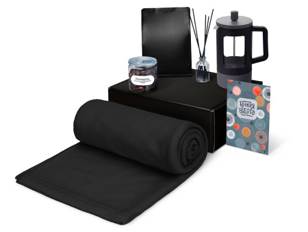 Подарочный набор Re:y. Vive с пледом, френч-прессом и кофе