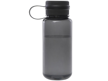 Спортивная бутылка Ryder из переработанного ПЭТ-пластика объемом 900 мл с многофункциональной крышкой, сертифицированная RCS - сплошной черный