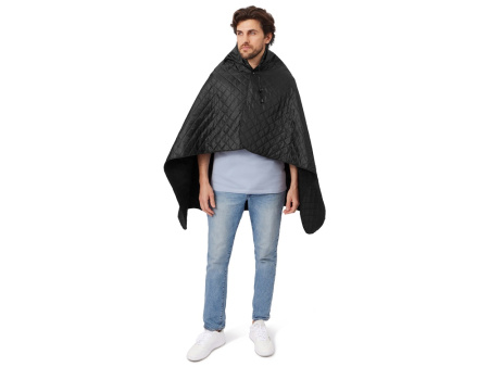 Пончо Cappy с капюшоном на липучке в мешке, черный