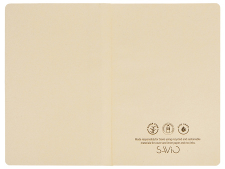 Блокнот А5 из переработанного тростника и RPET Adiantum, 80 листов, гибкая обложка, зеленое яблоко