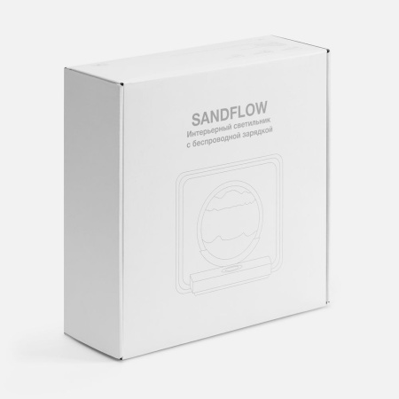 Интерьерный светильник с беспроводной зарядкой Sandflow, белый Интерьерный светильник с беспроводной зарядкой Sandflow, белый