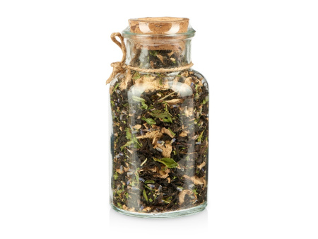 Подарочный набор с пледом, термокружкой и чаем, бежевый