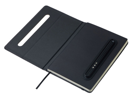 Блокнот А5 NotaBene с металлической шариковой ручкой и подставкой для телефона