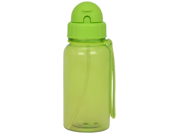 Бутылка для воды со складной соломинкой Kidz 500 мл, зеленое яблоко