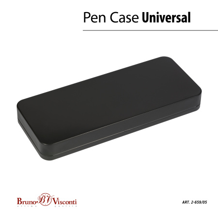 ФУТЛЯР PREMIUM БОЛЬШОЙ МЕТАЛЛИЧЕСКИЙ ПОД РУЧКУ "SLIM", ЧЕРНЫЙ