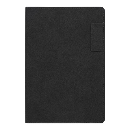 Ежедневник Flexy Tenero Suede A5, черный, недатированный, в гибкой обложке с петлей для ручки