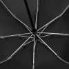 Зонт наоборот складной Futurum со светоотражающим кантом, черный