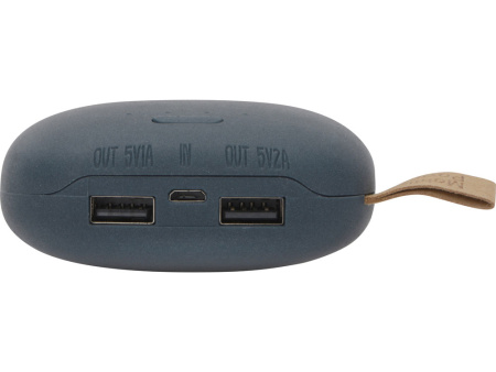 Внешний аккумулятор в форме камня Stone, 10400 mAh, темно-серый