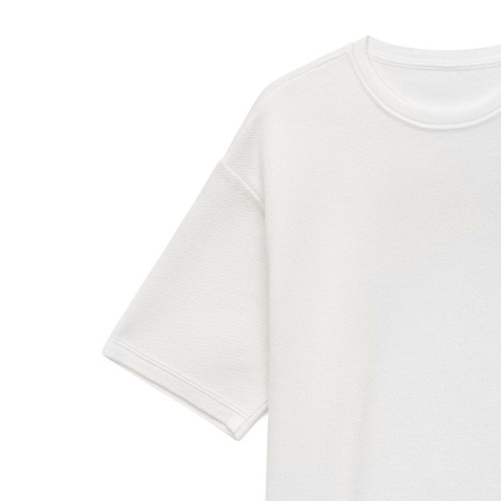 Джемпер с коротким рукавом Siluetti Volumica, молочно-белый, размер XS/S