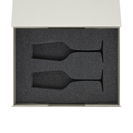 Ложемент под 2 бокала для шампанского (рифленое стекло) в среднюю коробку-трансформер (арт. 695721)