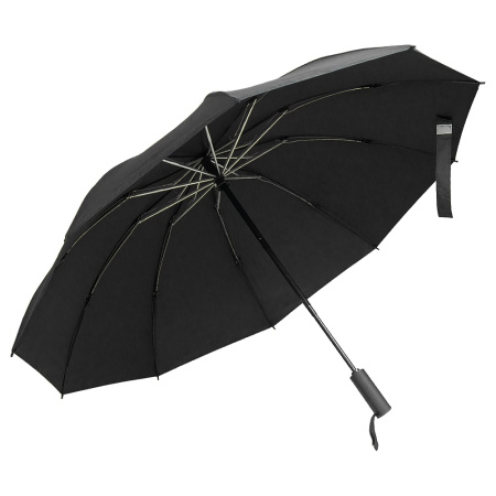 Зонт складной автоматический обратного сложения Forest Lotus Reverse, чёрный